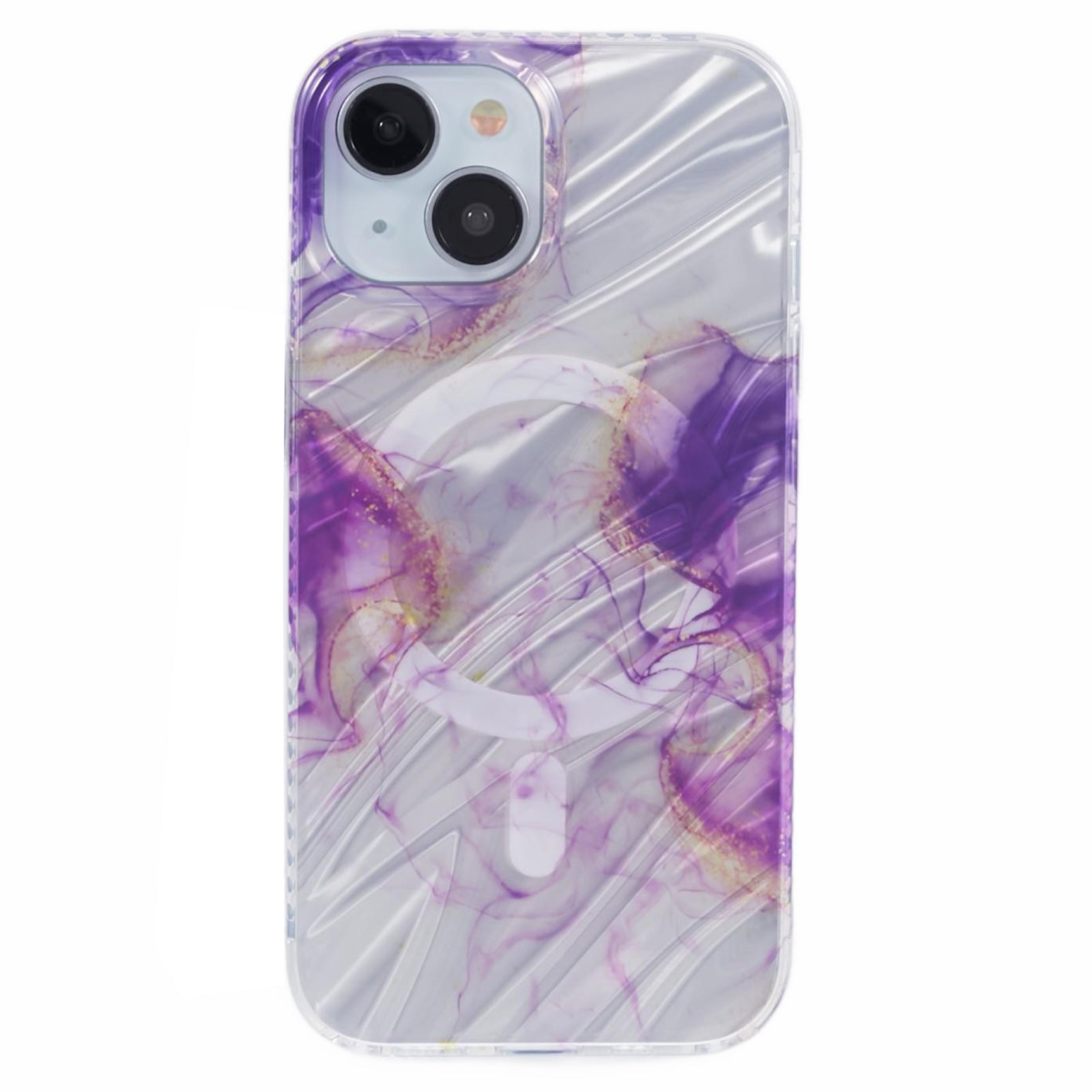 MP Series For iPhone 13 Magnetic Case Electroplating TPU+Acrylic Phone Cover Watercolor Pattern MP Series For iPhone 13 Magnetic Case Electroplating TPU+Acrylic Phone Cover Watercolor Pattern